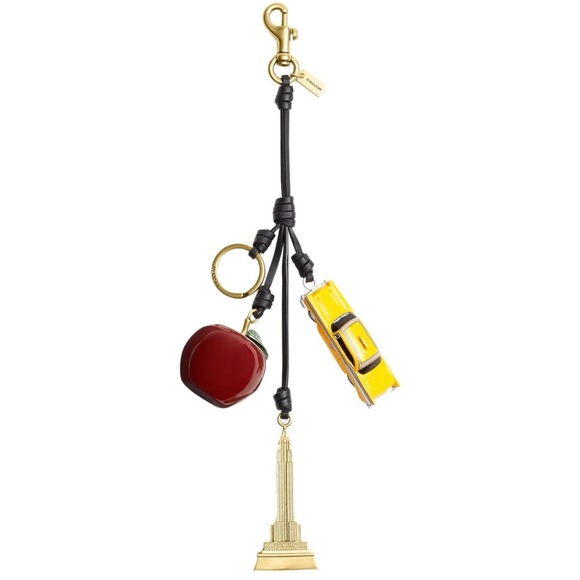 NWT Coach New York Cluster Bag Charm Taxi, Apple and Empire State Building - Picture 1 of 16